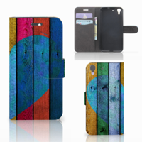 Honor 4A | Y6 Book Style Case Wood Heart - Cadeau voor je Vriend