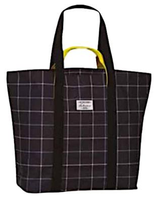 Fabrizio strandtas 46 x 46 cm polyester zwart/wit