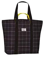 Fabrizio strandtas 46 x 46 cm polyester zwart/wit