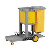 Poetswagen - met waszak - afsluitbaar compartiment