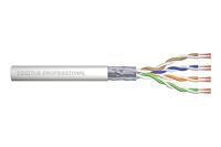 DIGITUS 100 m Cat 5e Netwerkkabel - F-UTP Simplex - BauPVO Eca - PVC omhulsel - 100 MHz koper AWG 24/1 - PoE Compatible - LAN kabel Legkabel Ethernet kabel - Grijs