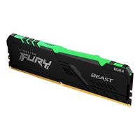 Kingston Technology FURY Beast RGB geheugenmodule 16 GB 1 x 16 GB DDR4 3200 MHz - thumbnail