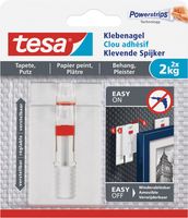 Tesa Klevende Spijker voor Behang en Pleisterwerk , verstelbaar, draagvermogen 2 kg, blister van 2 stuks - thumbnail