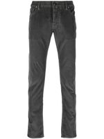 Jacob Cohën pantalon en velours côtelé à coupe droite - Gris