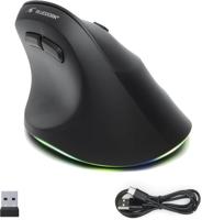 Bluestork - Ergonomische en verticale draadloze muis, 800-2400 dpi, 6 toetsen, RGB-led, preventie muissyndroom, voor rechtshandigen, pc, Mac - 2024 (ergonomisch)
