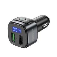 Powerstar T18 FM-zender met 2x USB Autolader - QC3.0, 18W - Zwart - thumbnail