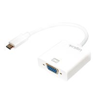 LogiLink USB-C/VGA USB grafische adapter 1920 x 1080 Pixels Wit