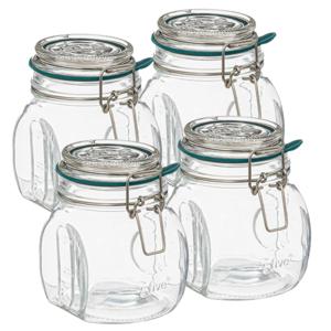 Weckpot/inmaakpot Jarro - 4x - 500 ml - glas - beugelsluiting - D11 x H14 cm