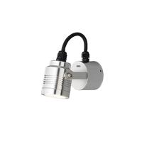 Konstsmide Monza 7903-310 wandlamp Spot HighPowerLED/B: 6cm D: 13cm H: 8cm / 3x2W / IP44 / mass. Aluminium/zilvergrijs