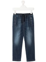 Dolce & Gabbana Kids jean à taille à lien de resserrage - Bleu