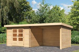 Woodfeeling | Tuinhuis Bastrup 5 met Overkapping 3,0, Zij- en Achterwand