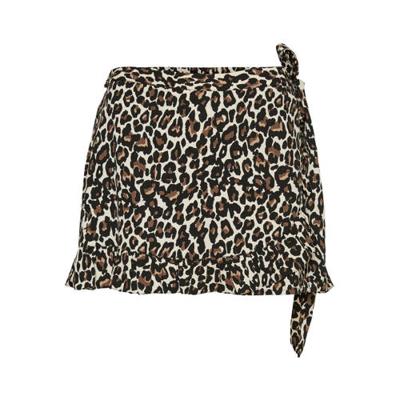 VERO MODA high waist loose fit skort VMNIL met panterprint beige/bruin/zwart VERO MODA high waist loose fit skort VMNIL met panterprint beige/bruin/zwart