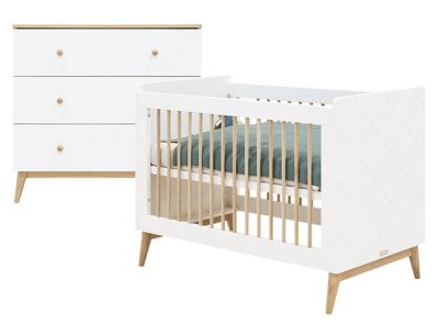 Bopita Paris 2-delige babykamer - Wit/Eiken Bopita Paris 2-delige babykamer - Wit/Eiken