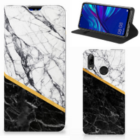 Huawei P Smart (2019) Standcase Marmer Wit Zwart - Origineel Cadeau Man