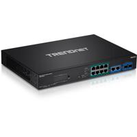 Trendnet TPE-3012LS netwerk-switch Managed Gigabit Ethernet (10/100/1000) Power over Ethernet (PoE) 1U Zwart - thumbnail