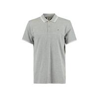 America Today regular fit polo Elton met logo mid grey melange