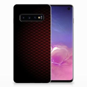 Samsung Galaxy S10 TPU bumper Geruit Rood