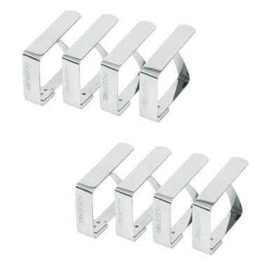 Tafelkleed klem - 8x - RVS - 5 x 4 cm - tafelzeil klemmen Tafelkleed klem - 8x - RVS - 5 x 4 cm - tafelzeil klemmen