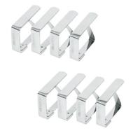 Tafelkleed klem - 8x - RVS - 5 x 4 cm - tafelzeil klemmen