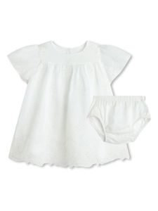 Chloé Kids ensemble robe-short en coton biologique - Blanc