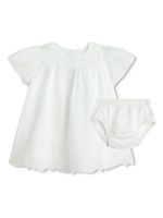 Chloé Kids ensemble robe-short en coton biologique - Blanc