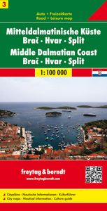 Wegenkaart - landkaart 03 Dalmatische Kust Brac - Hvar - Split | Frey