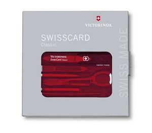 Victorinox SwissCard 0.7100.T Zakgereedschapsset Aantal functies 10 Robijn-rood