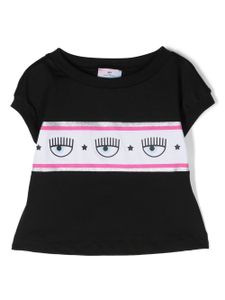 Chiara Ferragni Kids t-shirt en coton à logo imprimé - Noir