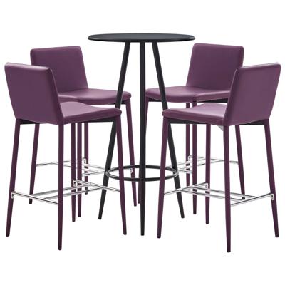 vidaXL 5-delige Barset kunstleer paars vidaXL 5-delige Barset kunstleer paars