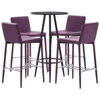 vidaXL 5-delige Barset kunstleer paars