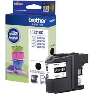 Brother LC-221BK inktcartridge 1 stuk(s) Origineel Zwart