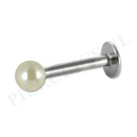 Labret 1.2 mm acryl parelmoer geel - thumbnail