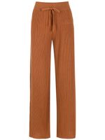 Olympiah pantalon évasé en maille - Marron