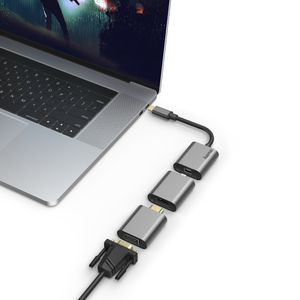 Hama 00200306 video kabel adapter 0,15 m USB Type-C Mini DisplayPort/HDMI/VGA Grijs