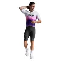 2XU Light Speed React Sleeved Trisuit White/Turbulence Heren XL