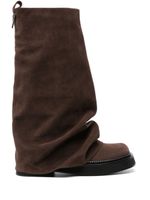 The Attico bottines Robin en daim - Marron