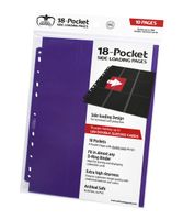 Ultimate Guard 18-Pocket Pages Side-Loading Purple (10) - thumbnail