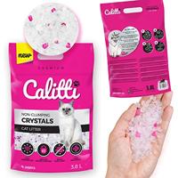 Calitti - Silicaat kattenbakvulling | Premium Crystals silicaatstrooisel | antibacterieel kattenzand | 3,8 l