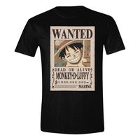 One Piece T-Shirt Luffy Wanted Size M - thumbnail