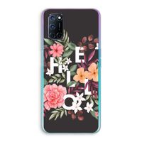 Hello in flowers: Oppo A52 Transparant Hoesje