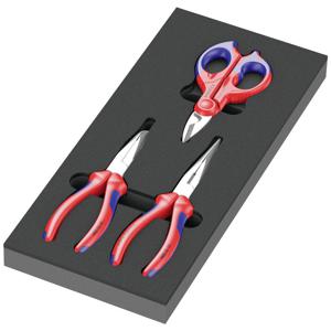 Wera 05150181001 Tangenset 3-delig Knipex, met schuimrubber inzetstuk