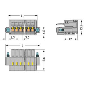 WAGO 2734-104/107-000 Female behuizing (kabel) 2734 Totaal aantal polen: 4 Rastermaat: 3.50 mm Inhoud: 100 stuk(s)