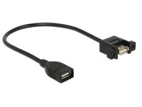 Delock USB-kabel USB 2.0 USB-A bus, USB-A bus 0.25 m Zwart 85105 - thumbnail