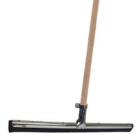 Vloertrekker/douchetrekker voor water metaal/rubber 45 cm met houten steel 130 cm