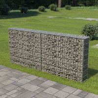 Schanskorf muur met deksels 200x20x85 cm gegalvaniseerd staal