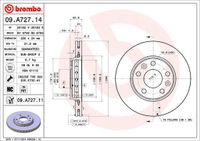 Remschijf BREMBO, Remschijftype: Binnen geventileerd, u.a. für Renault, Dacia, Nissan