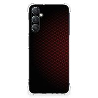 Samsung Galaxy A05s Doorzichtige Silicone Hoesje Geruit Rood - thumbnail