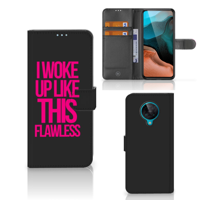 Xiaomi Poco F2 Pro Hoesje met naam Woke Up - Origineel Cadeau Zelf Maken