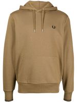 Fred Perry hoodie à logo brodé - Marron