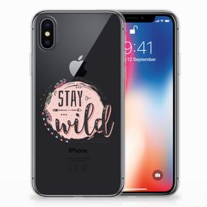 Apple iPhone X | Xs Telefoonhoesje met Naam Boho Stay Wild